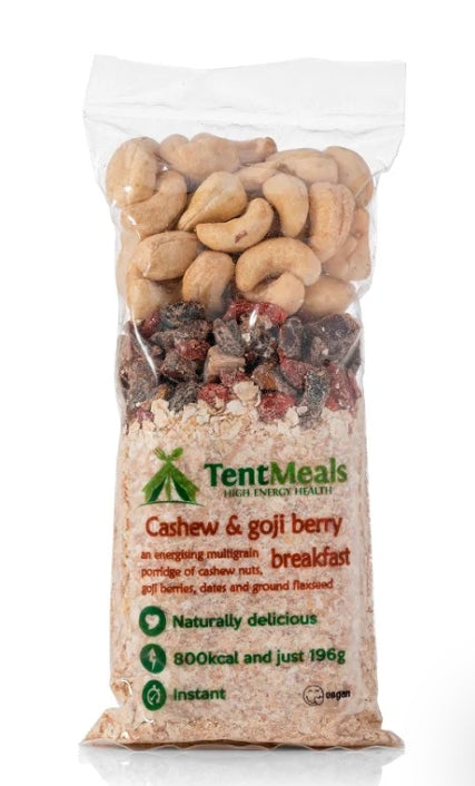 TentMeals Cashew and Goji Berry Breakfast - 500 kcal