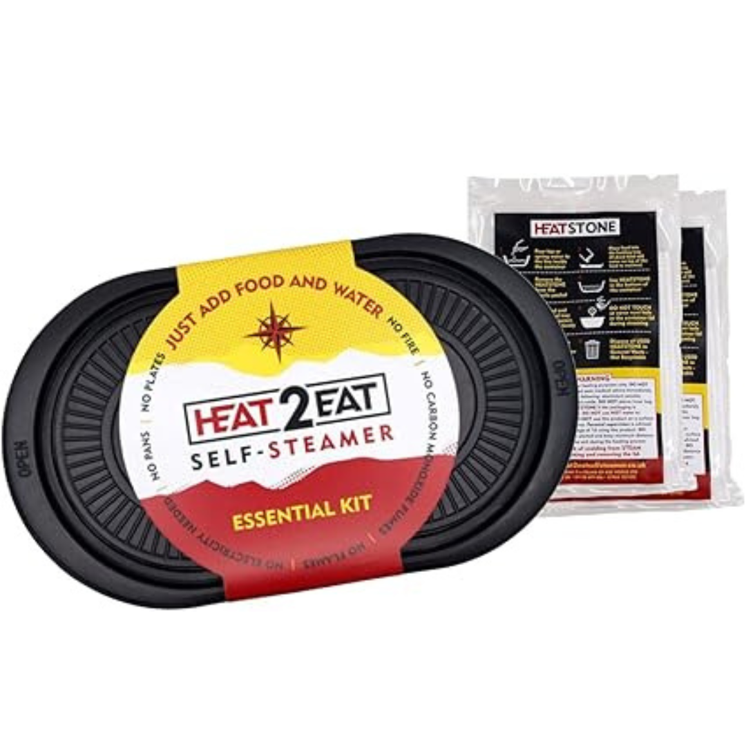 Heat2Eat Small Self Steamer + 2 Heatstones