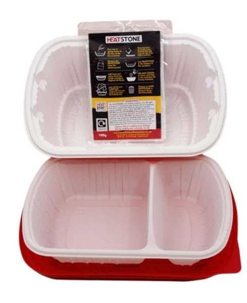 Heat2Eat Medium Self Steamer + 2x Heatstones